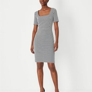 Elegant Black and White Patterned Dress